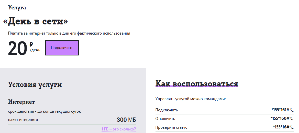 день в сети теле2
